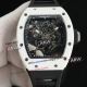 swiss replica Richard Mille RM055 Bubba Watson white ceramic case rubber strap watch (2)_th.jpg